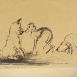 Edmund Blampied, lithograph, Tremors in the Park, signed and dated 1932 in the plate, and