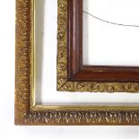A gilt-gesso frame, rebate size 24.5" x 31", and an oak and gesso frame, 17" x 21" (2)