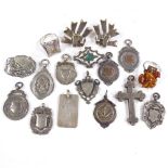 Various silver medals, including First War Scottish Rifles, jewellery etc Lot sold as seen unless