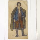 2 watercolours, Russian theatrical costume designs, mounted (2) Larger image very good condition,