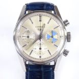 HEUER - a rare Vintage stainless steel Carrera Yachting mechanical chronograph wristwatch, ref.