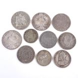 A collection of world 19th and 20th century silver coins