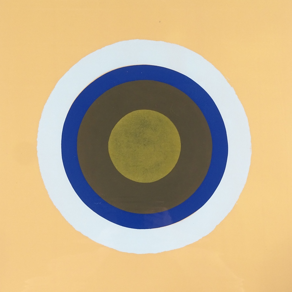 Kenneth Noland, colour screen print, Gift, published 1979 by A J Huggins, image 18" x 18",