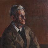 Richard Bentham Walker, oil on canvas, portrait of a man, signed and dated 1907, 26" x 22", unframed