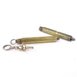 3 watch keys, including unmarked gold example, overall length 31.3mm (3)