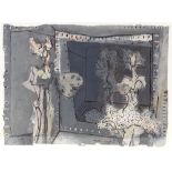 Anthony Whishaw RA (born 1930), mixed media on paper, the artist's studio, signed, sheet size 11"