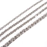 A Bjarne Niels Knudsen Danish heavy sterling silver bracelet, a similar silver necklace and a Danish