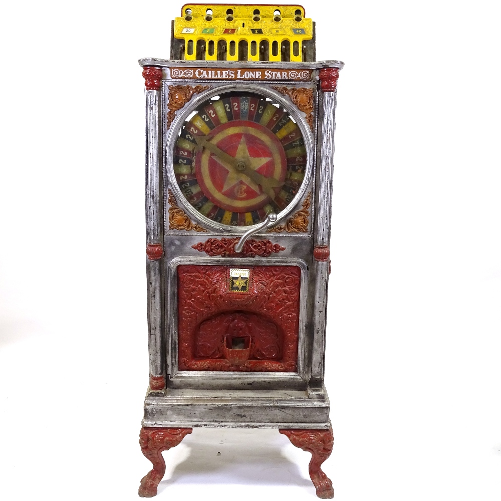 Caille's Lone Star coin-in-the-slot roulette game, manufactured in Detroit circa 1900 - 1909, the