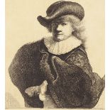 3 engravings after Rembrandt, 19th century, sheet size 10.5" x 7", unframed Foxing in margin,