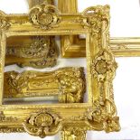 4 various ornate 19th century gilt-gesso frames All in very good bright condition, smallest ornate
