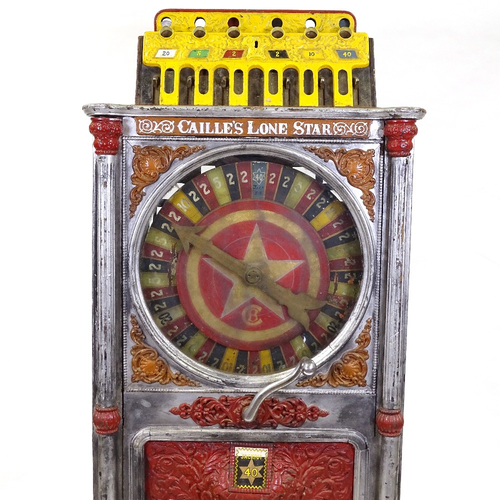 Caille's Lone Star coin-in-the-slot roulette game, manufactured in Detroit circa 1900 - 1909, the - Image 2 of 11