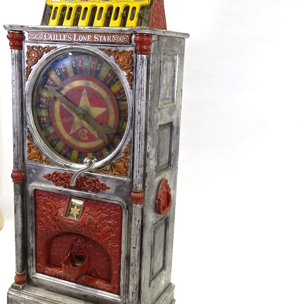 Caille's Lone Star coin-in-the-slot roulette game, manufactured in Detroit circa 1900 - 1909, the - Image 3 of 11