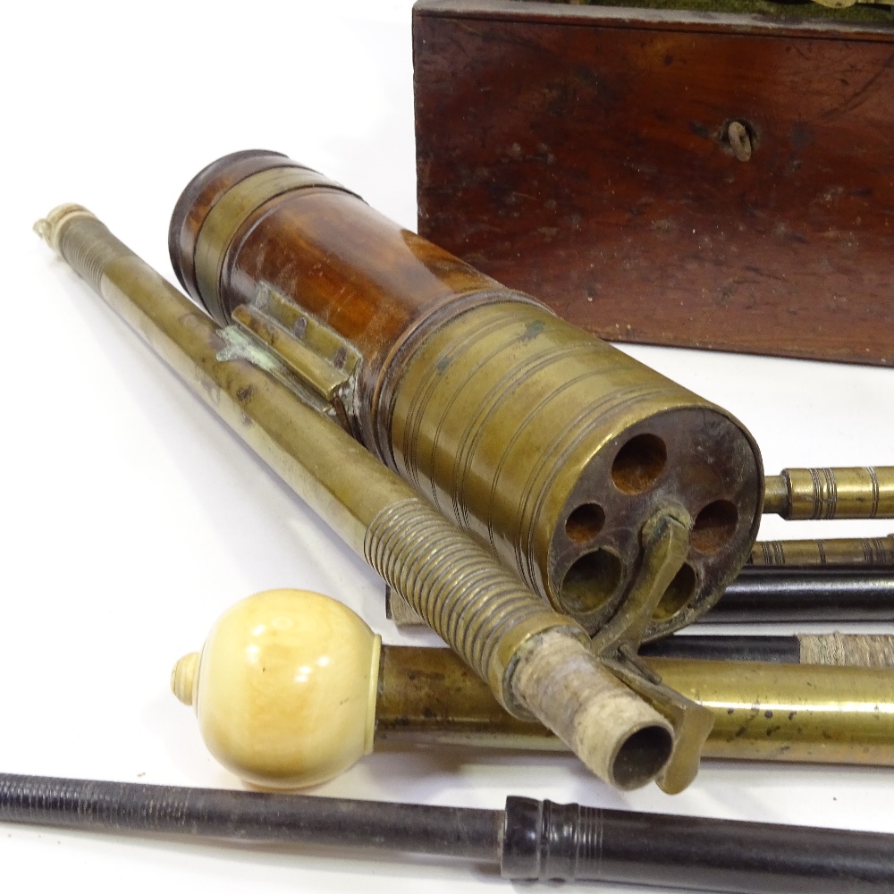 A collection of 18th and 19th century musical instrument parts, bagpipe chanters etc, including - Image 3 of 3