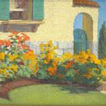 Ethel Stephens (Australian 1864 - 1944), oil on board, Green Cottage Gardens, signed and dated 1934,