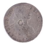 A George III 1795 counter-struck 8 reale silver coin
