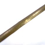 A 19th century brass costumier sign/step cover, length 210cm