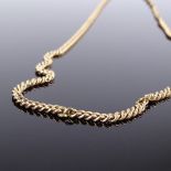 A 9ct gold flat curb-link necklace, import hallmarks Sheffield 1989, necklace length 72cm, 24.3g