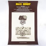 Max Ernst, Exhibition poster for the ICA Gallery London 1976, sheet size 30" x 20", unframed Very
