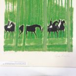 Andre Brasilier, lithograph, Green In The Spring, 1974, artist's proof, no. 29/50, signed in pencil,