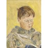 Ronald Dunlop (1894 - 1973), oil on board, portrait of a boy, signed, 16" x 11.5", framed Very