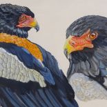 Clive Fredriksson, oil on paper, eagle, 22" x 20", framed Very good condition
