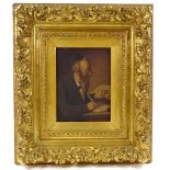 Early 20th century oil on board, portrait of a Jewish Scholar, indistinctly signed and inscribed