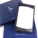 AQUASCUTUM - a black leather memopad and note holder, Land Rover Regional Tour 2007 Press Edition,