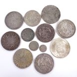 A collection of Mexican 19th - 20th silver coins