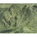 John Piper, offset colour lithograph, Cwm Graianog, signed in the plate, 21" x 27.5", mounted Very