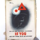 A collection of Ministry of Labour and National Service original safety posters (18)