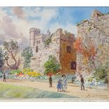 Henry Winbush, watercolour, New College Oxford, signed, 7.5" x 11.5", framed Very good condition