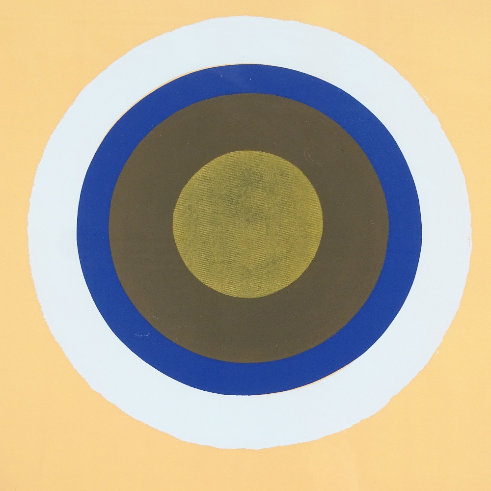 Kenneth Noland, colour screen print, Gift, published 1979 by A J Huggins, image 18" x 18", - Image 4 of 4
