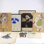 William Chappell, group of original watercolour theatrical costume designs (6)