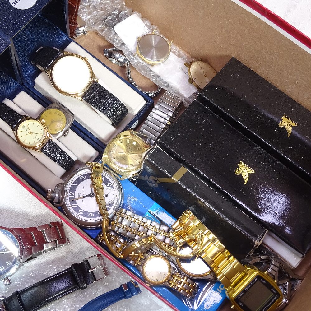 A collection of gent's wristwatches, to include 2 Sekonda quartz watches, boxed, Accurist, Limit etc - Image 2 of 2