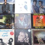 Various vinyl LPs and records, including Pet Shop Boys, Eric Clapton, etc