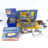 Various Vintage Hornby Dublo train locomotive sets, including Duchess of Montrose, Dublo accessories