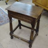 An oak joint stool