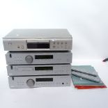 Various Hi-Fi stacking equipment, comprising Denon CD player ECD-700AE, Arcam RMJ T32 tuner, Arcam