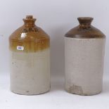 2 First War Period salt glaze stoneware rum flagons, inscribed SRD