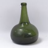 Early 18th century Dutch glass onion bottle from Guyana, height 19cm
