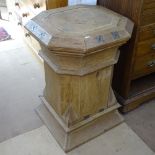 A Victorian pine pedestal