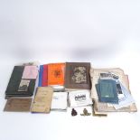 A collection of various military ephemera, including original photograph album, service book,