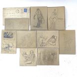 A set of 9 Honore Daumier litho photos, by A C Cooper of King Street London, and original envelope