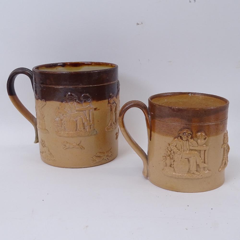 Doulton Lambeth harvest mug and another, carved stone figures and pillbox, Wedgwood box and vase etc - Image 2 of 3