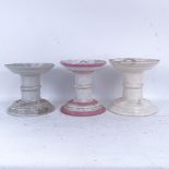 3 19th century glazed ceramic ham stands, including Herbert & Sons, Glenhurst and Banfield,