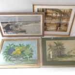 D Playfair, watercolour and wash, abstract study, R J M Dupont, African study, and 2 others by
