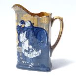 Edwardian Royal Doulton jug depicting a monk, 20cm