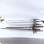 A quantity of various ceremonial swords, including Katana and Toledo (7)