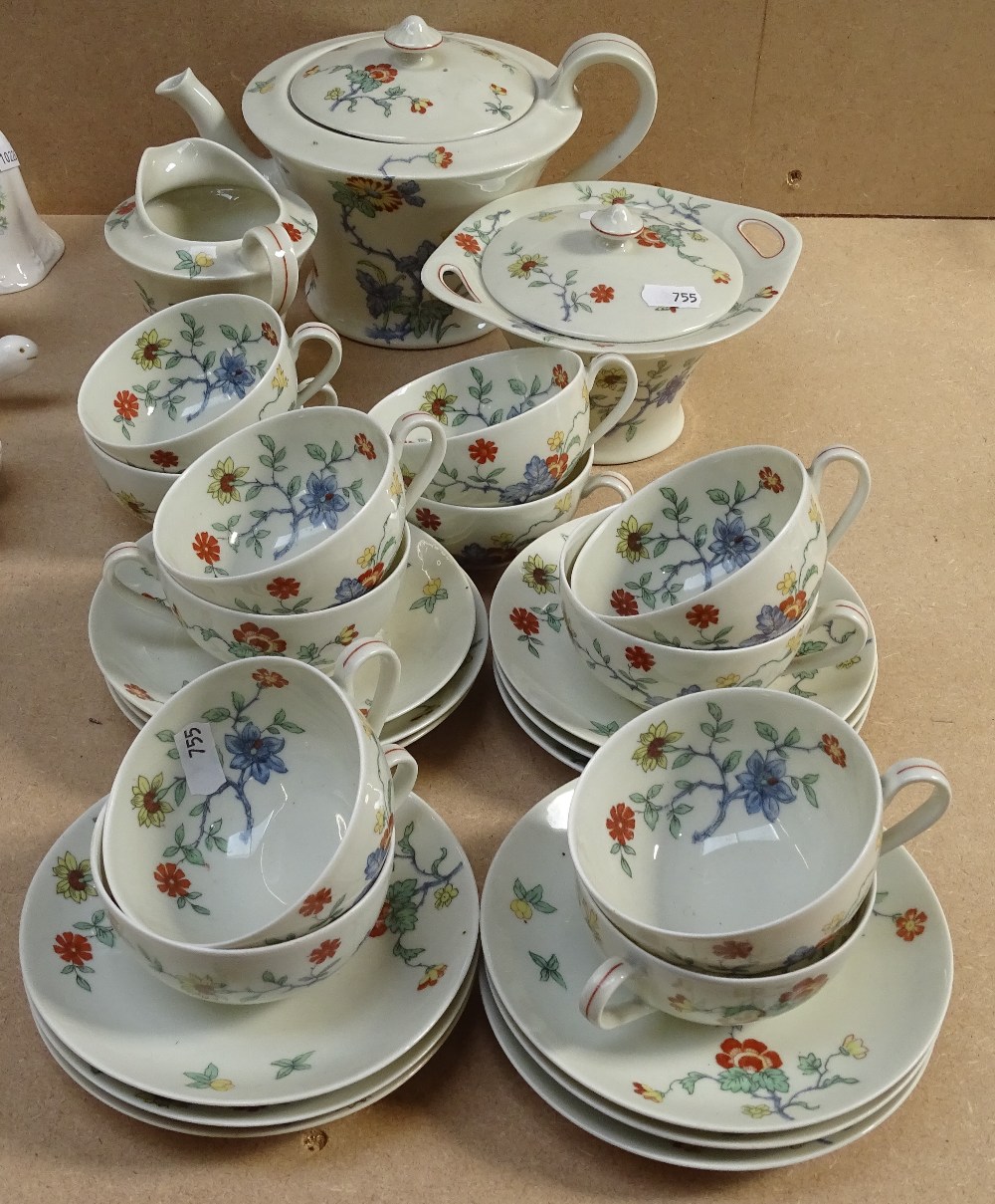 French Theodore Haviland porcelain tea service, including teapot