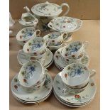 French Theodore Haviland porcelain tea service, including teapot